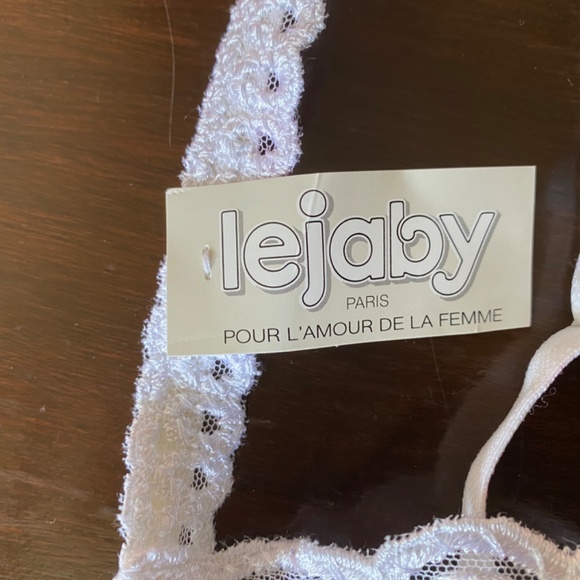 Maison Lejaby Gilda 5231 WHITE Mesh Lace Bra French Lingerie 36C Underwire as-is - Picture 2 of 10